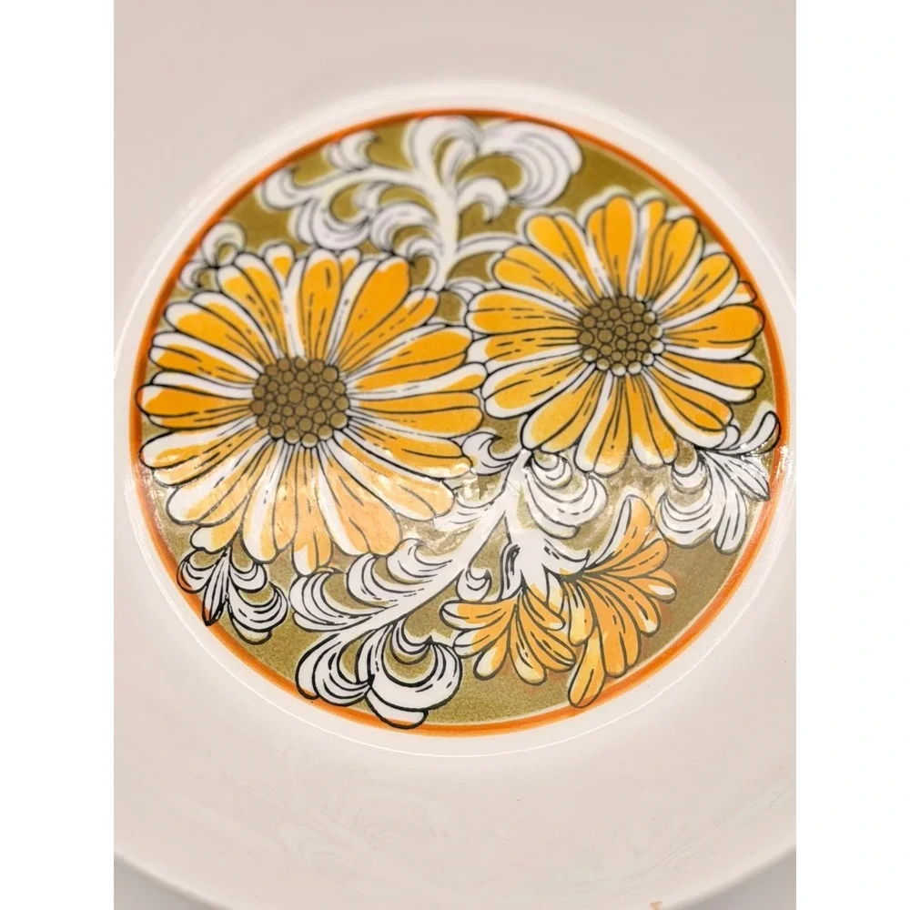 Mikasa Duplex Ben Seibel Sunflower 2519 Bowl Vintage MCM Japan Ceramic Floral